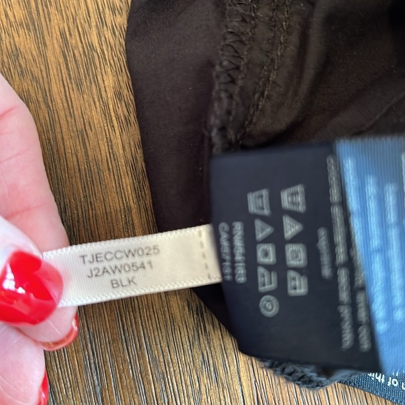 TOMMY HILFIGER Womens Black Drawstring Waist Rolled Cuffs High Waist Shorts L - Picture 12 of 12